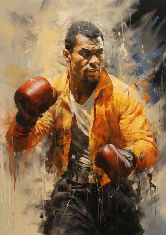 Street boxing painted style art | Poster