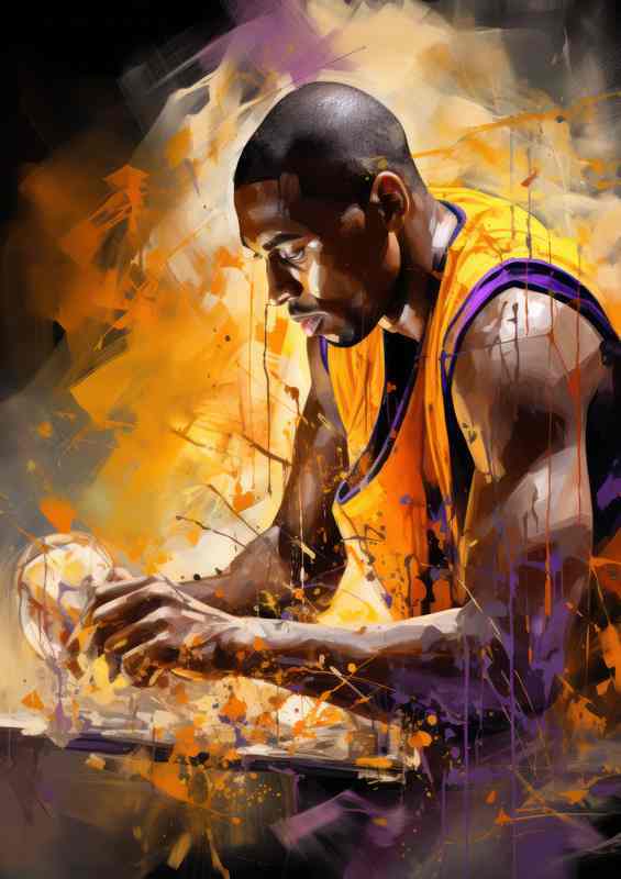 The lakers ready before the basketball game | Metal Poster