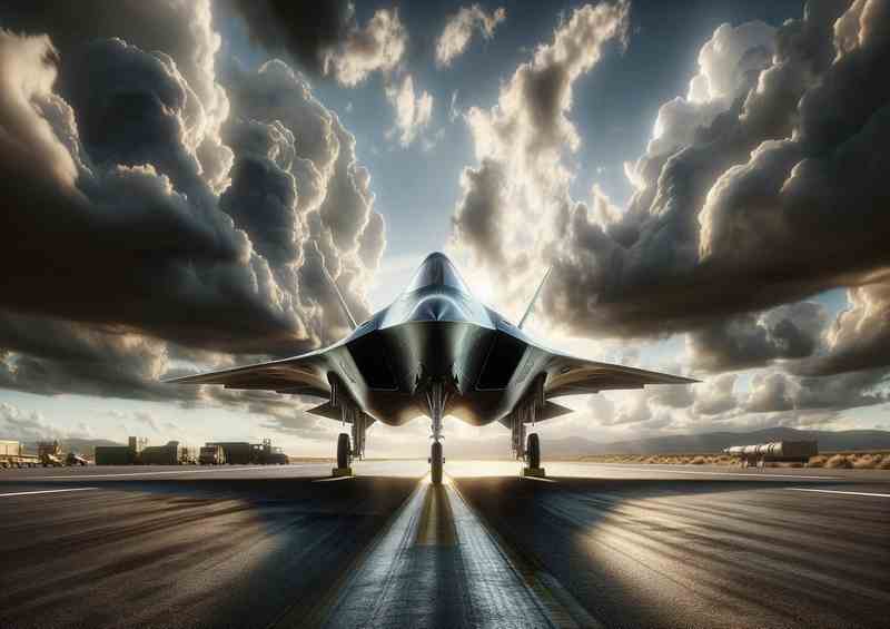 Takeoff-ready Stealth Fighter Jet Poster