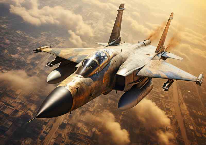 Fighter Jet flying through the sky | Di-Bond