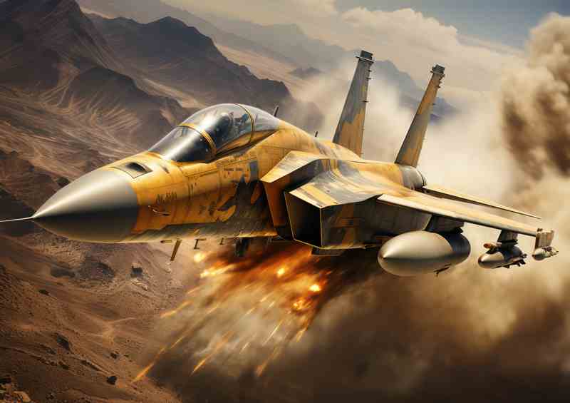 Fighter jet doing a war manover | Poster