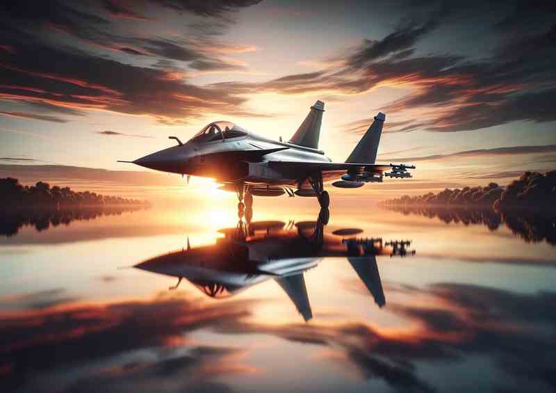 Serene Sunset Jet Elegance | Di-Bond