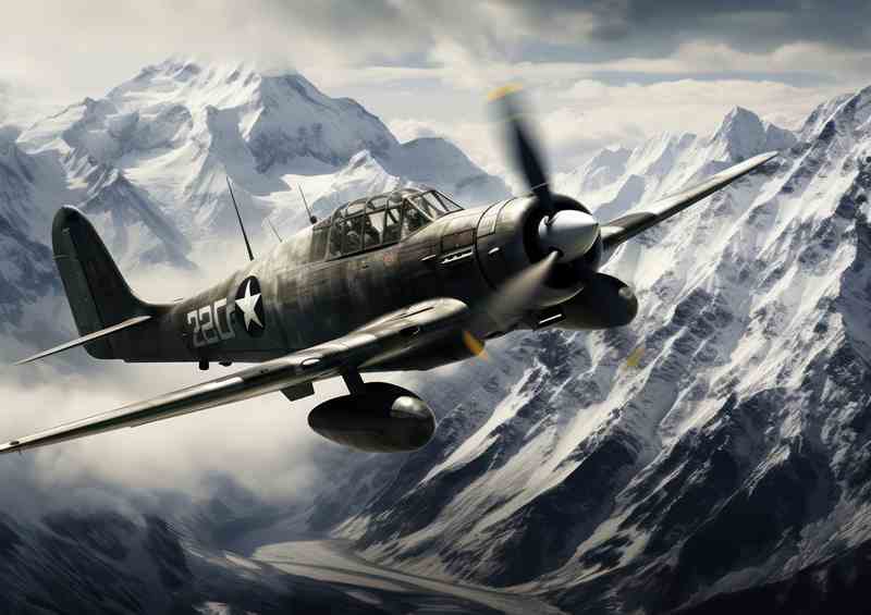 French Mountain Flyer Metal Poster