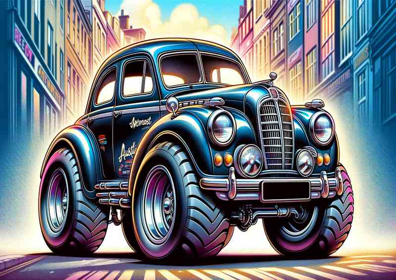Austin Westminster A90 The car is design cartoon style | Poster