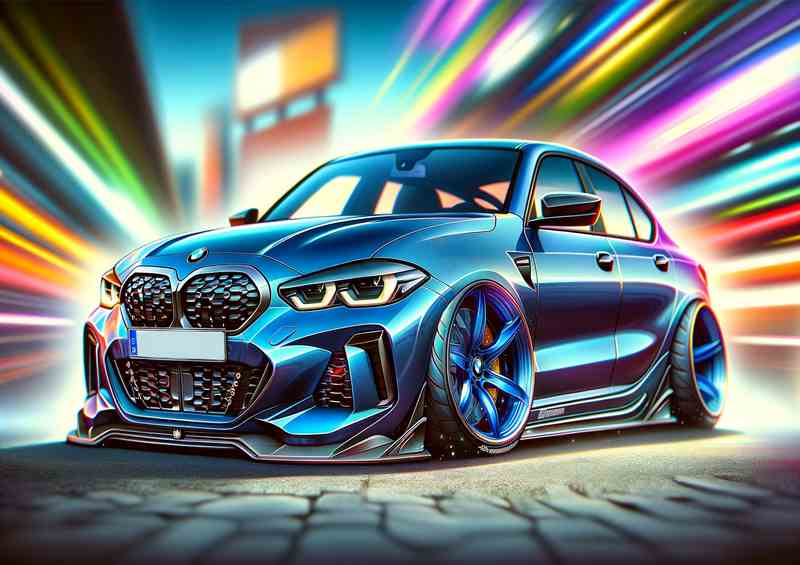Extravagant BMW M | Deep Blue Metal Poster