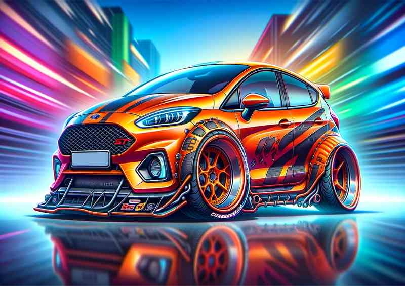 Fiesta ST Mk7 | Orange Metal Poster
