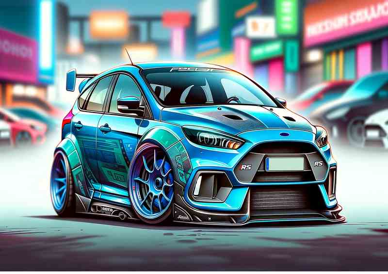 Ford Focus RS | Extreme Design | Cool Colour Scheme Poster