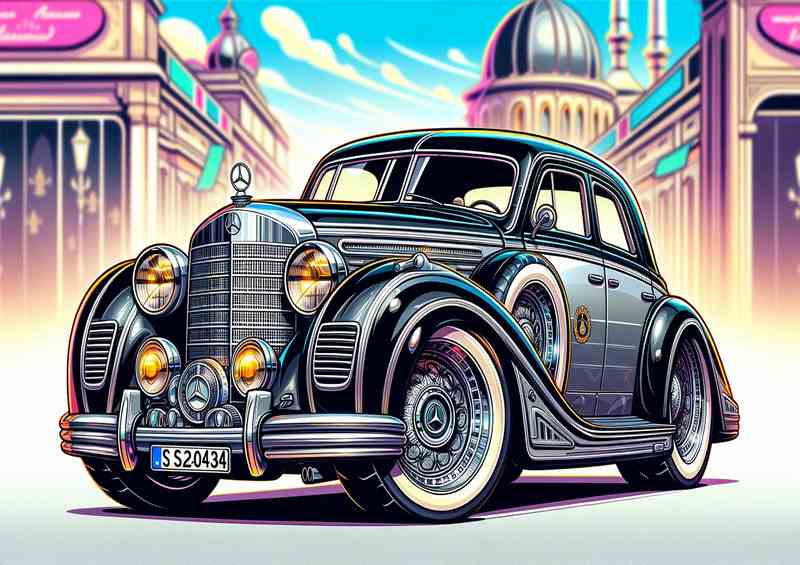 Mercedes Benz 540K with extremely exaggerated features | Di-Bond