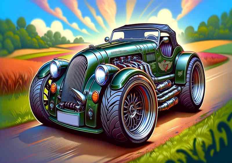 Morgan Car: Green Vintage VRTX