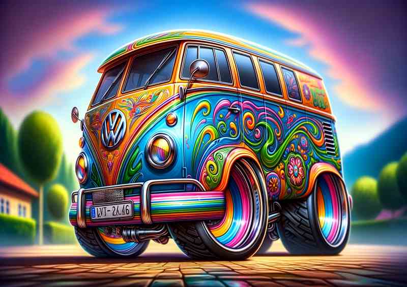 Colorful VW Camper Van: Di-Bond Edition