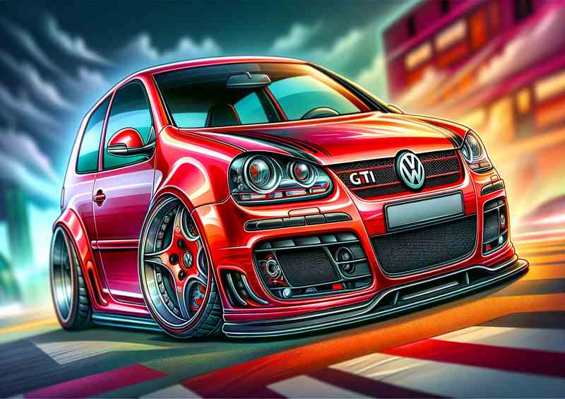 Volkswagen Golf GTI with extremely exaggerated features | Di-Bond