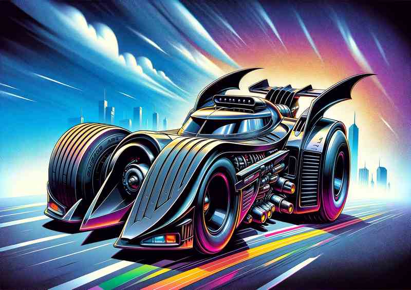 1989 Batmobile style black cartoon | Canvas