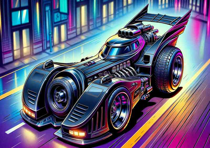 1989 Batmobile style with extremely exaggerated features | Canvas