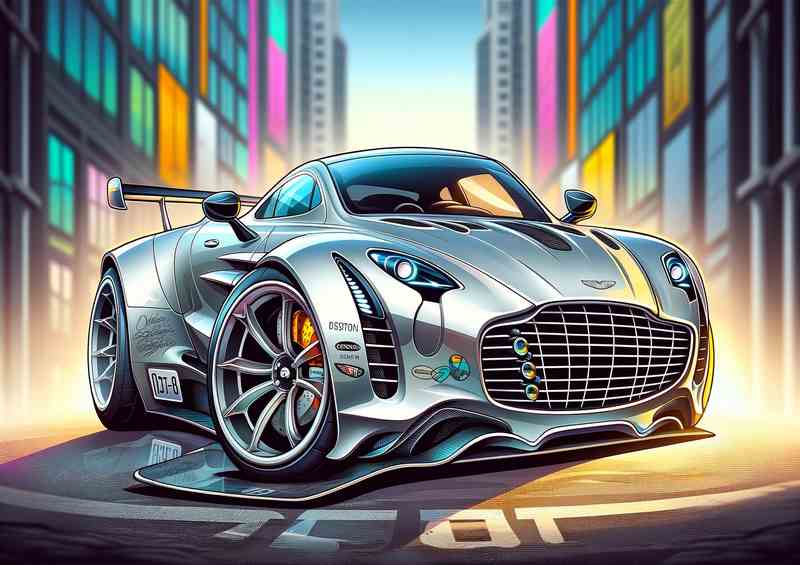Aston Martin One 77 with extremely exaggerated big wheels | Canvas