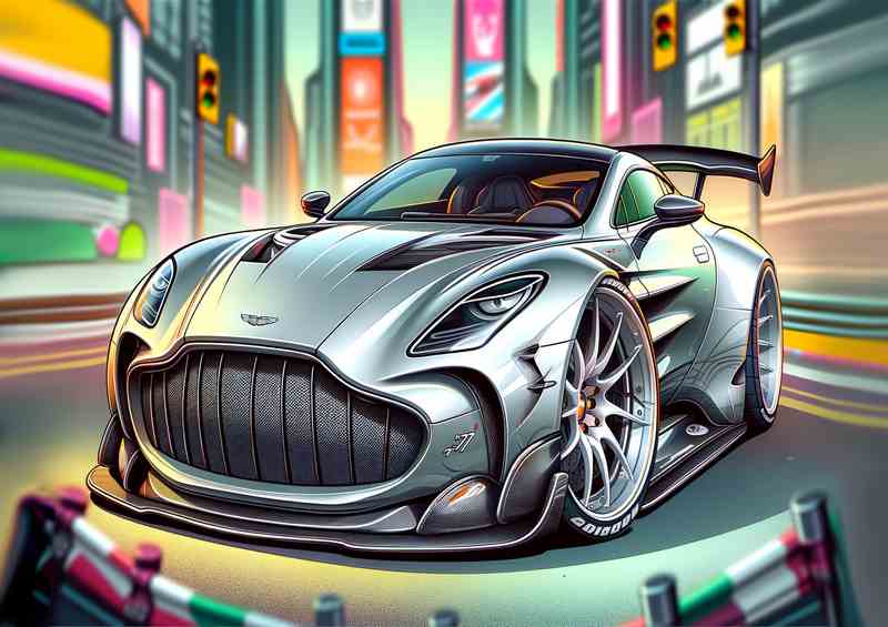 Aston Martin One 77 with extremely exaggerated features | Canvas