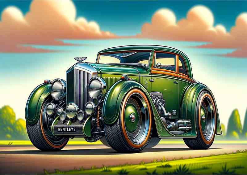 Bentley Speed Six Green Supercharged Monster | Poster
