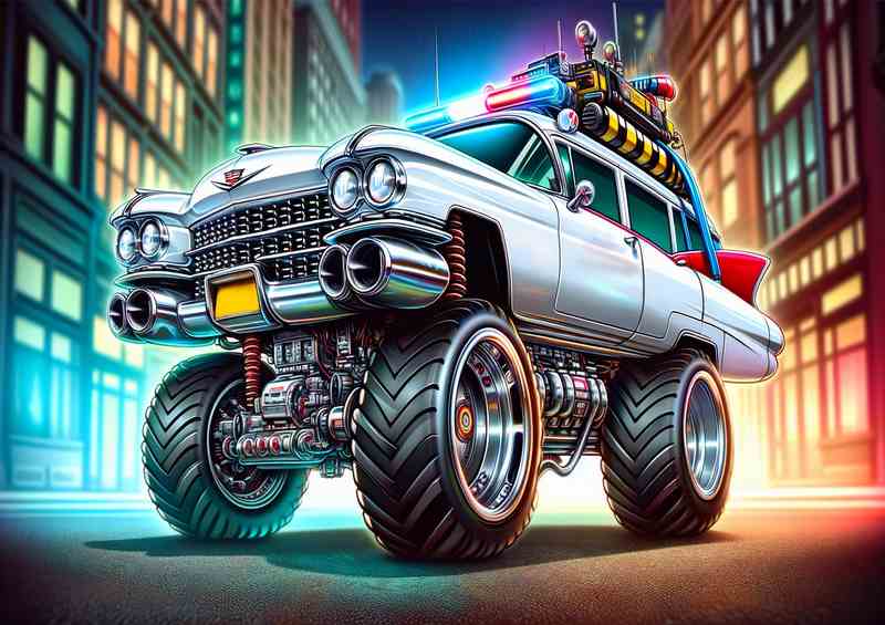 Cadillac Miller Meteor Ghostbusters Big Wheels Poster