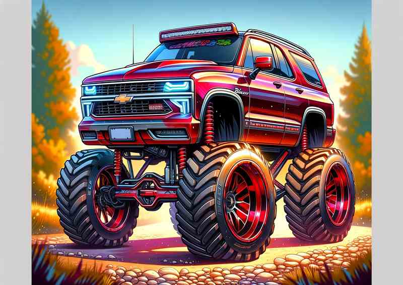 Chevrolet Blazer 4x4 style with big wheels | Poster