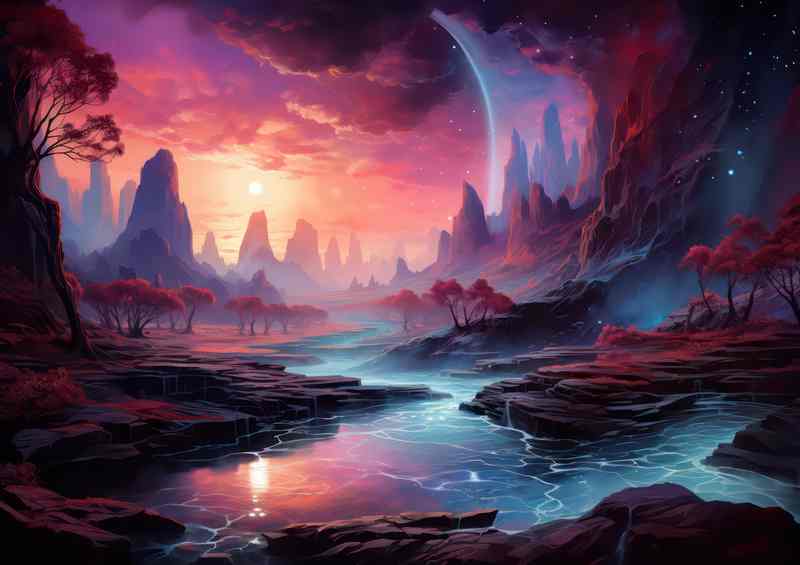 Prismatic Palaces Living the Luminous Dream | Canvas