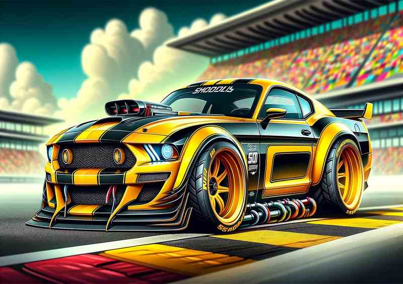 Ford Boss 302 Mustang In Yellow | Poster