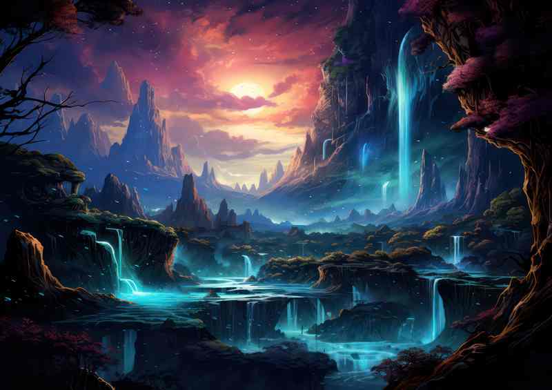 Shimmering Shores The Beaches of Bright Fantasia | Canvas