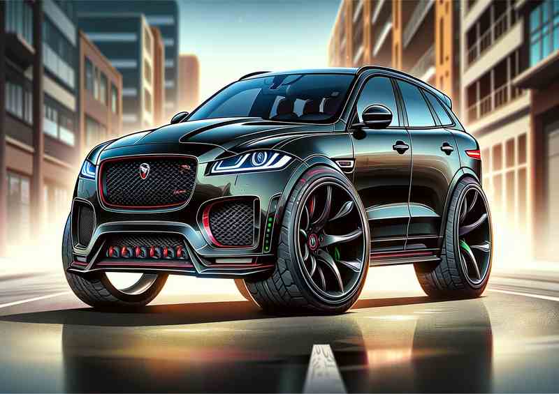 Jag F-PACE 4x4 Blk | Metal Poster