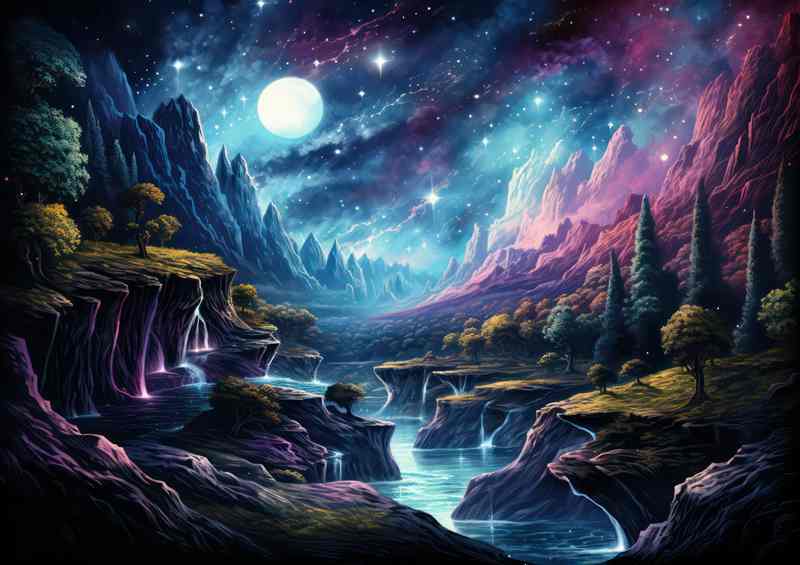 Spectrum Kingdoms Where Every Hue Holds Magic | Metal Poster