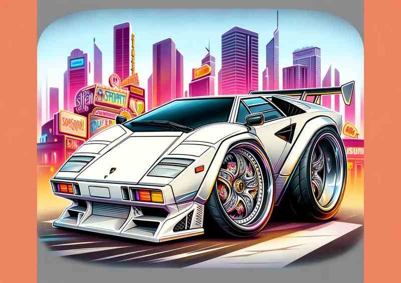 Lamborghini Countach style extremely exaggerated features | Di-Bond