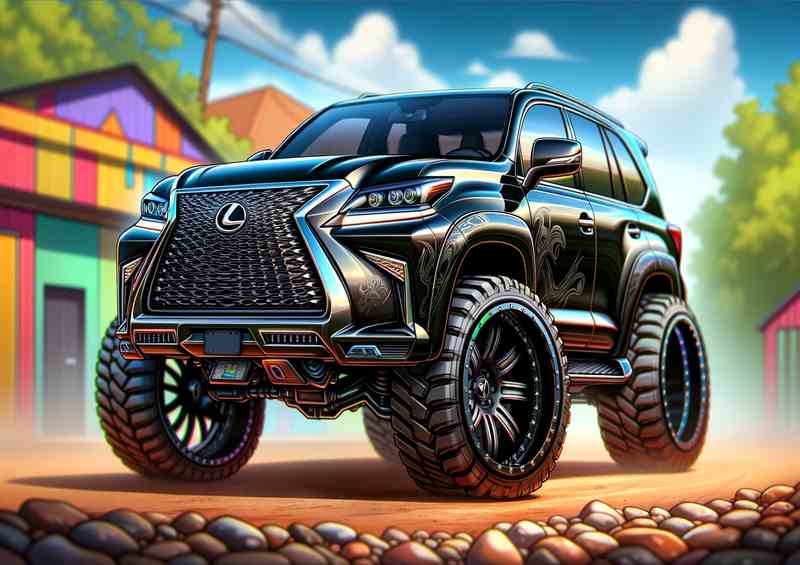 Lexus GX 4x4 style in matt black | Di-Bond