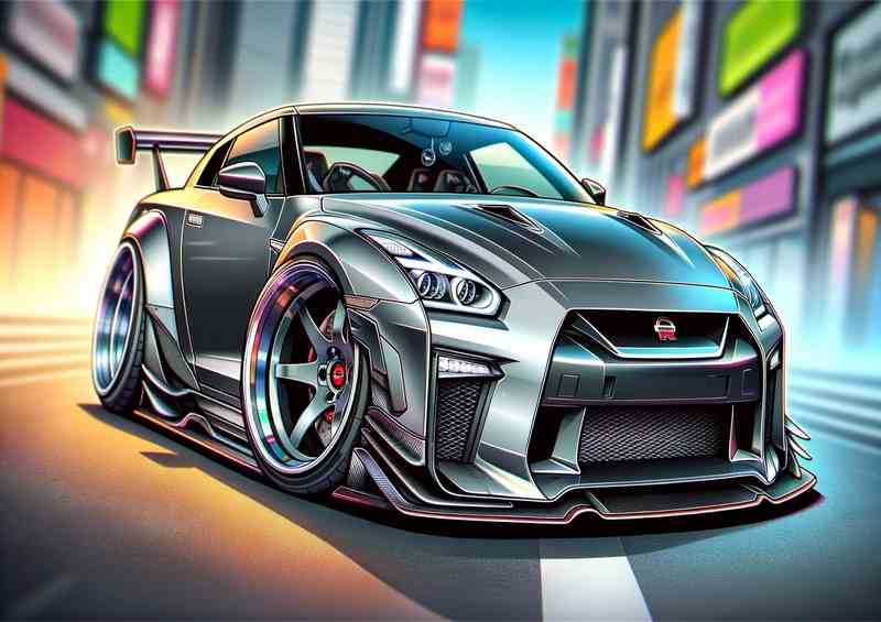 Nissan GTR ExaggeraGray MetalCanvas