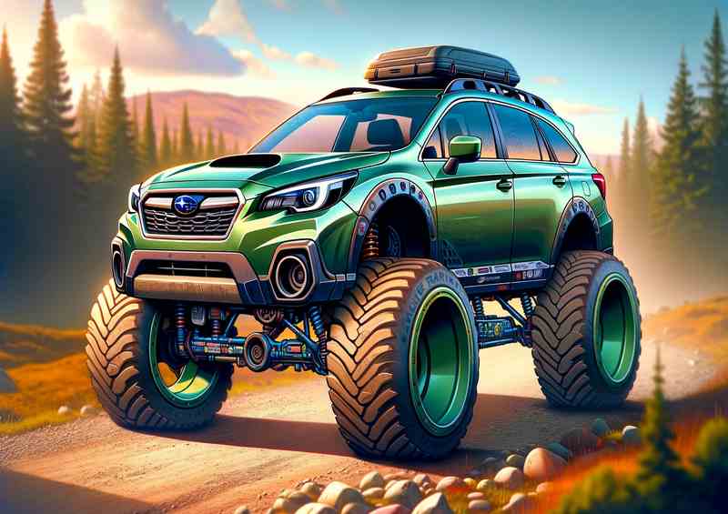 Outback 4x4 Style Metal Poster - Green