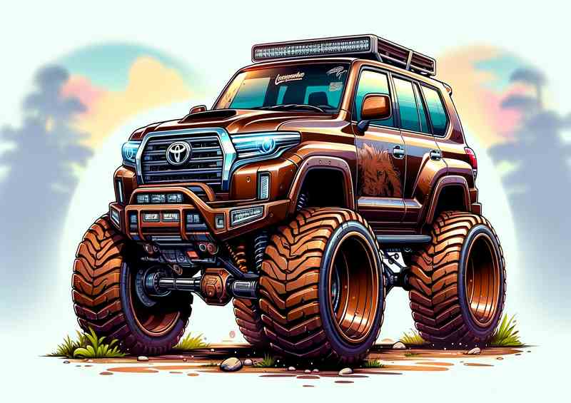 Land Cruiser 4x4 Metal Poster w/Exaggerated Features