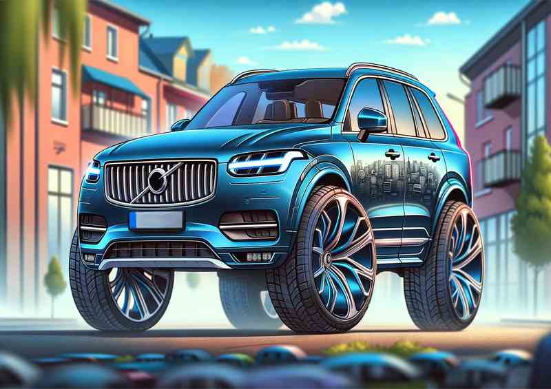 Volvo XC90 4x4 style in blue | Canvas
