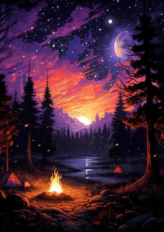 Bright Beyond Fantasies in Full Color | Metal Poster