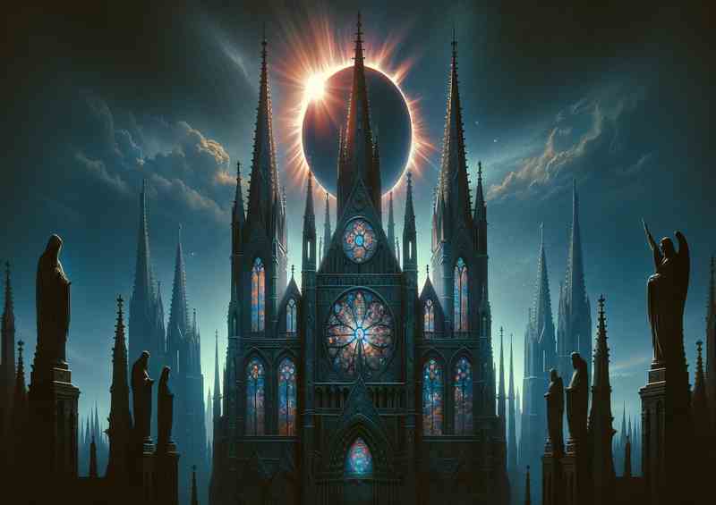 Eclipse Cathedral Spire Metal Poster