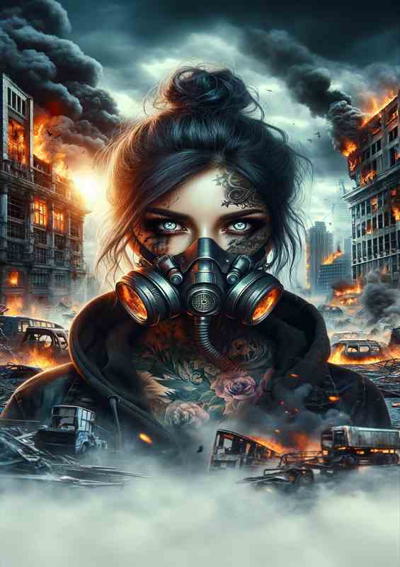 Apoc Warrior: Chaotic Respirator Femme Poster