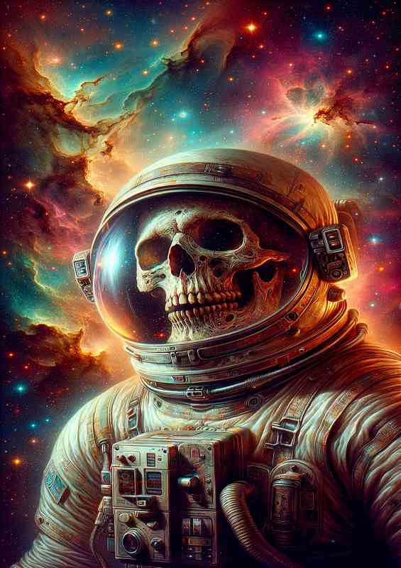 Stellar Skull Astronaut Interstellar Journey Art | Di-Bond
