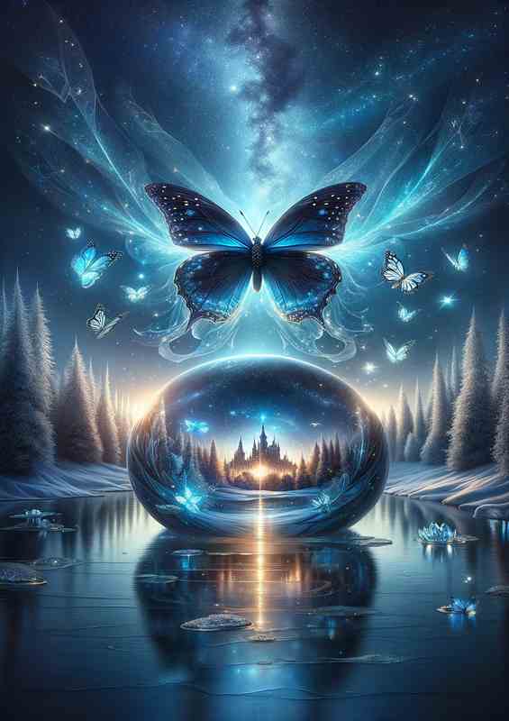 Celestial Butterfly Oasis Vision | Poster