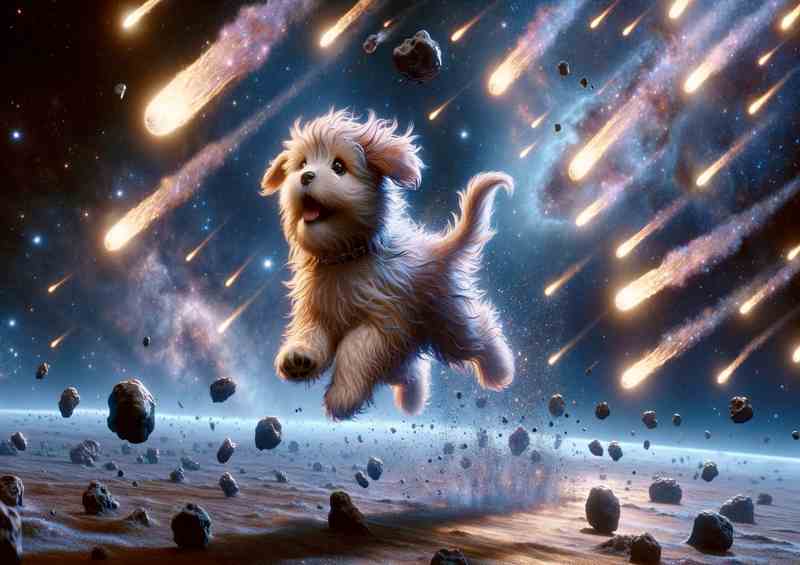 Interstellar Puppy Chasing Comets Poster
