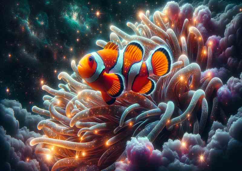 Interstellar Clownfish in Cosmic Anemone | Di-Bond