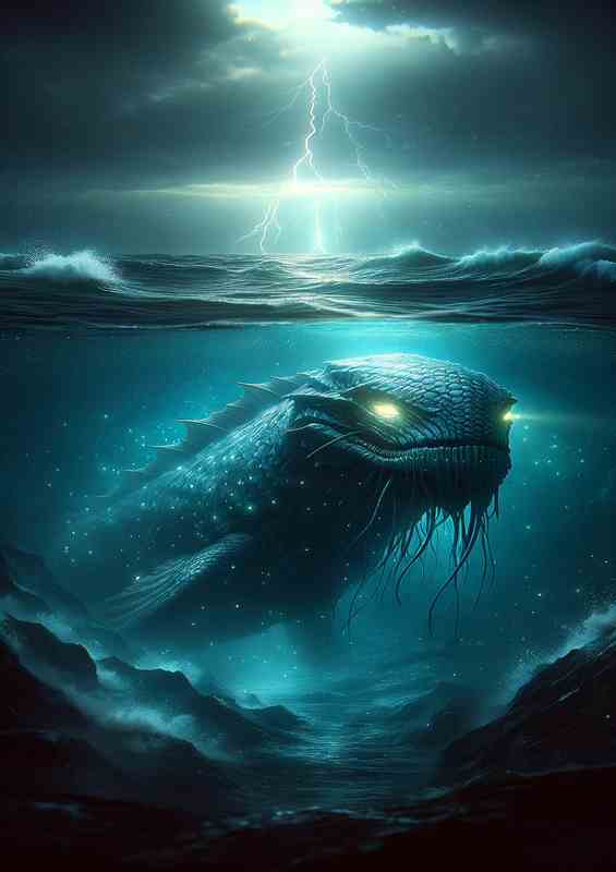 Guardian of the Abyss Leviathans Gaze | Canvas