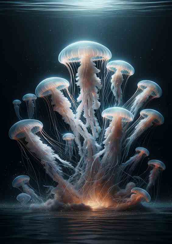 Radiant Jellyfish Ballet performing an underwater ballet | Di-Bond