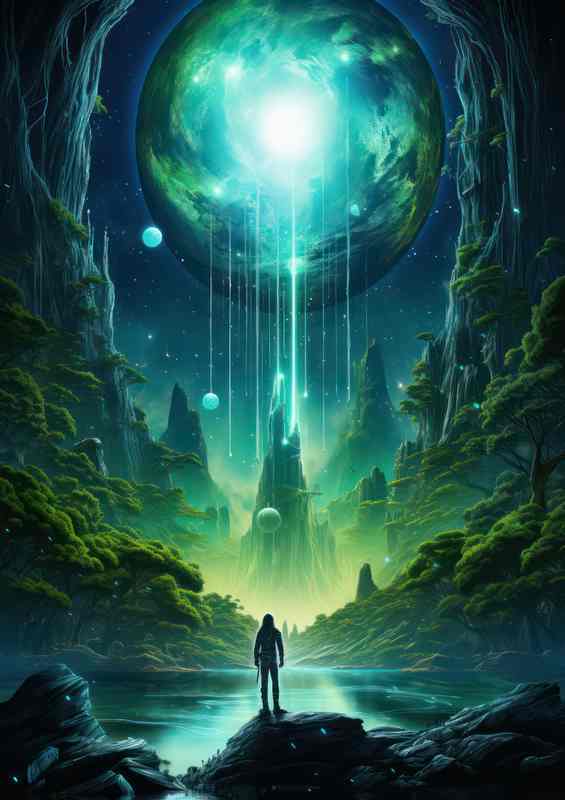 Gleaming Glades Walking through the Whispering Woods | Metal Poster