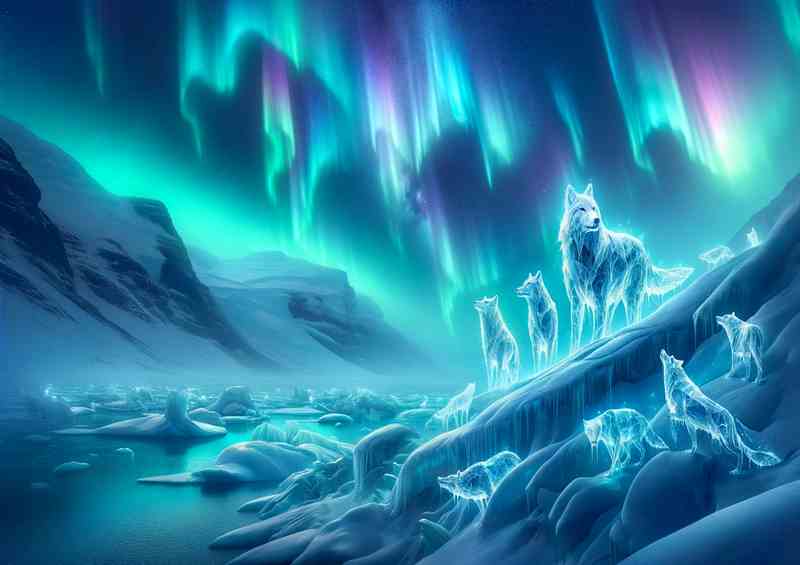 Arctic Aurora Metal Poster