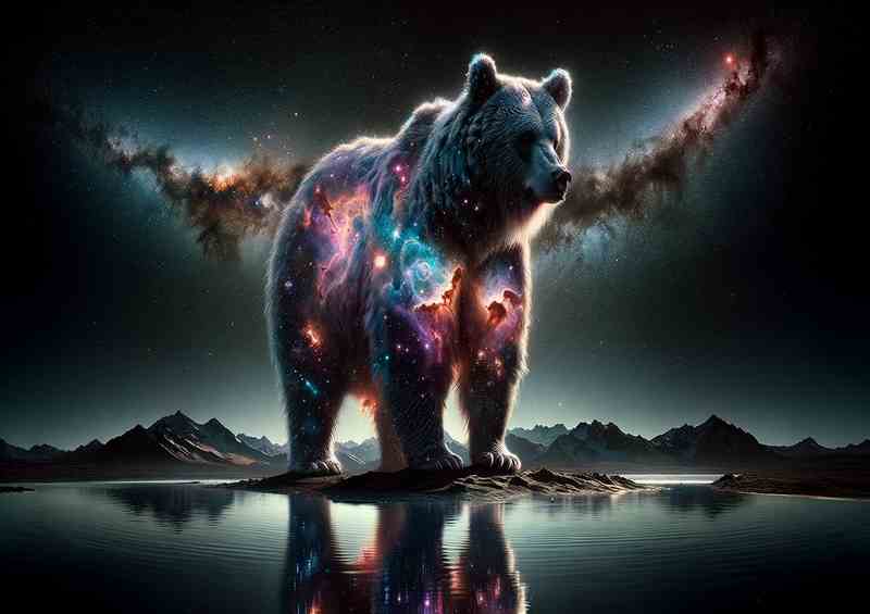 Nebula Bear by Cosmic River | Canvas