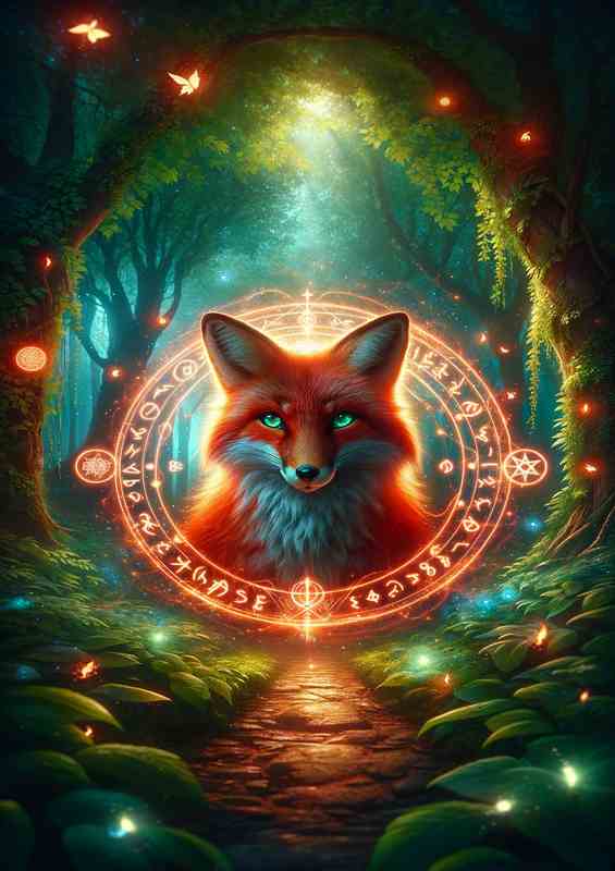 Arcane Fox Ench. w/ Arcane Energy | Metal Poster