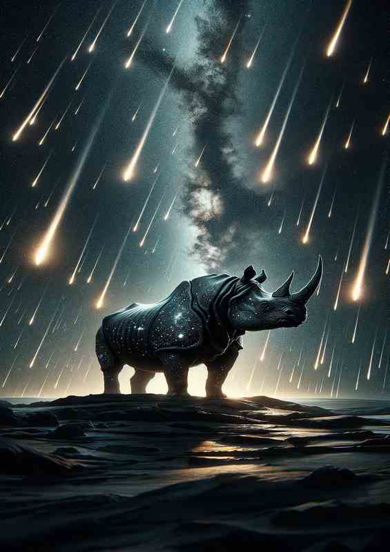 Astral Rhino among Meteor Showers | Di-Bond