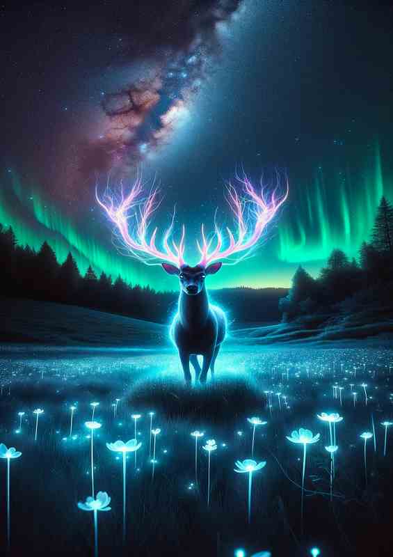 Cosmic Deer Canvas