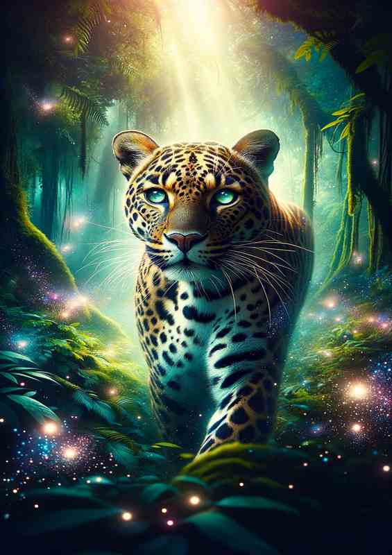 Enchanted Leopard Mirage with a fantasy twist | Poster