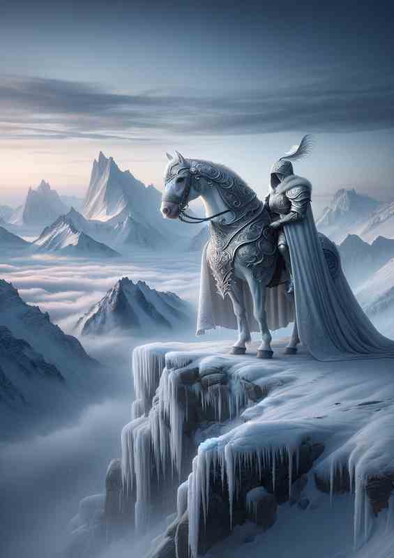 Epic Guardians Frosty Peaks Metal Poster